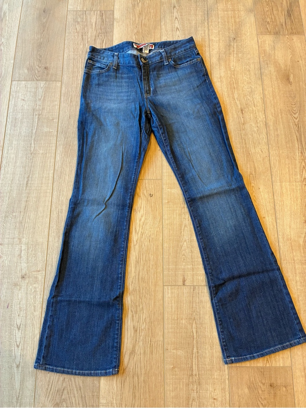 Vintage Y2K Gap curvy flare Dark Blue Bootcut Jeans medium rise 10 long
